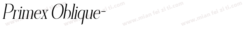 Primex Oblique字体转换
